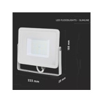 Bílý LED reflektor 50W Premium - teplá bílá